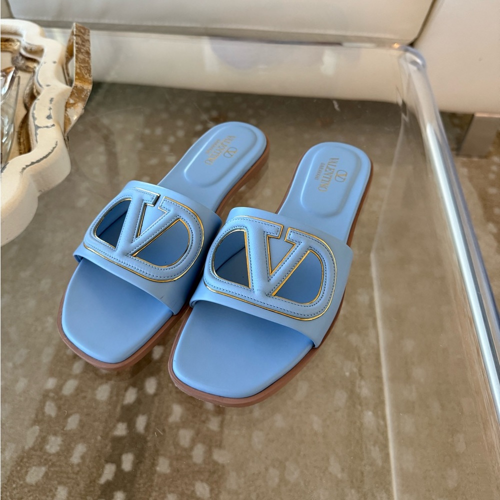 Valentino VLOGO cutout slide sandal